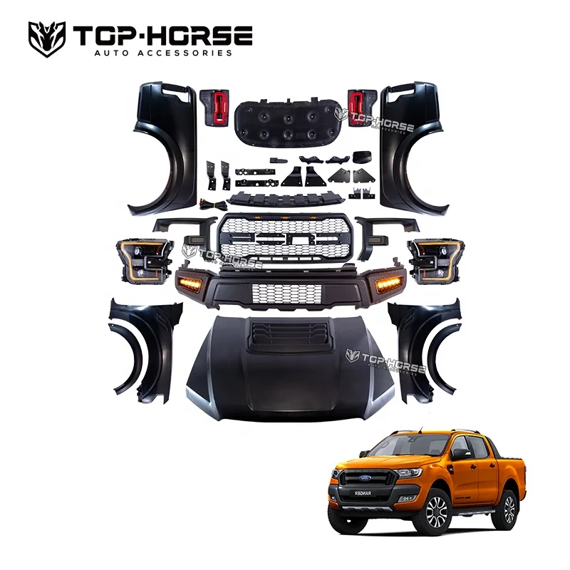 For-d Ranger T6/T7/T8 Konvertieren Sie In F150 Raptor Body Kit Old To New 4x4 Truck Off Road