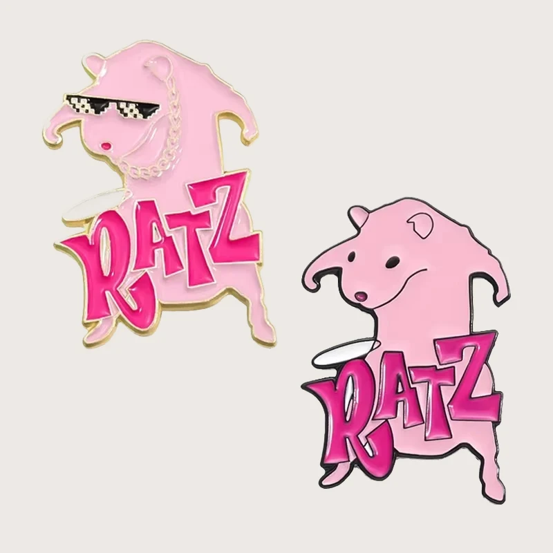 

Cute Pink Rat Enamel Pins Funny Animal Cartoon Brooch Backpack Lapel Badge Women Men Fashion Pin Jewelry Gift for Kids Friends