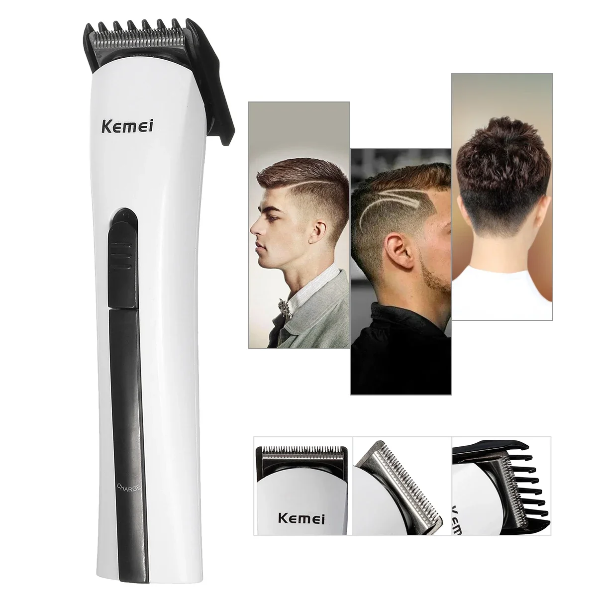 Cortadora de pelo profesional para hombres, máquina de afeitar de 220-240V, inalámbrica, recargable, para peluquero, GT-001