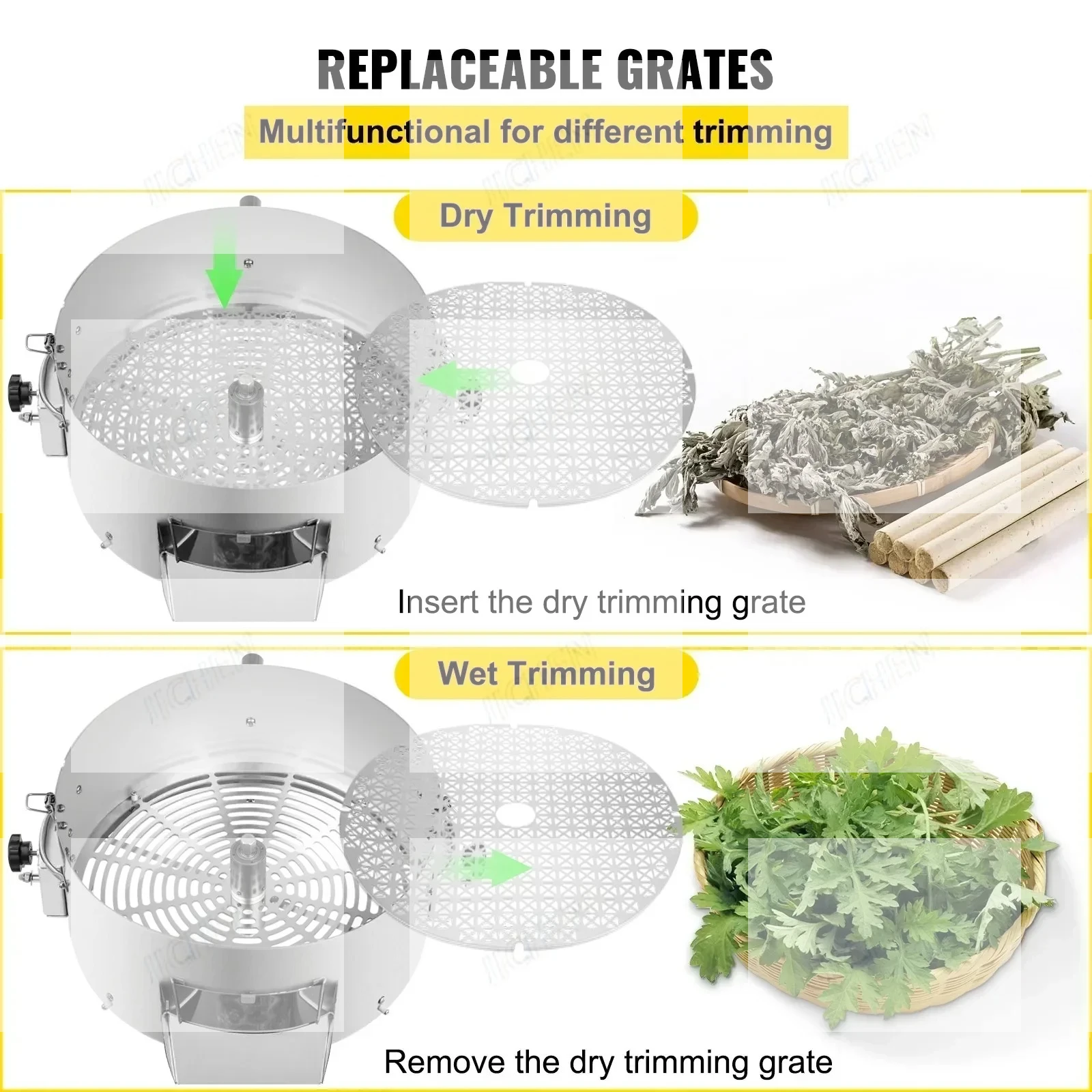 JC Recordador Hojas Brotes، ماكينا كورتادورا بلانتاس سيكاس أو هوميداس Hidropónicas Elendricas Y Manuales 16 Pulgadas #6