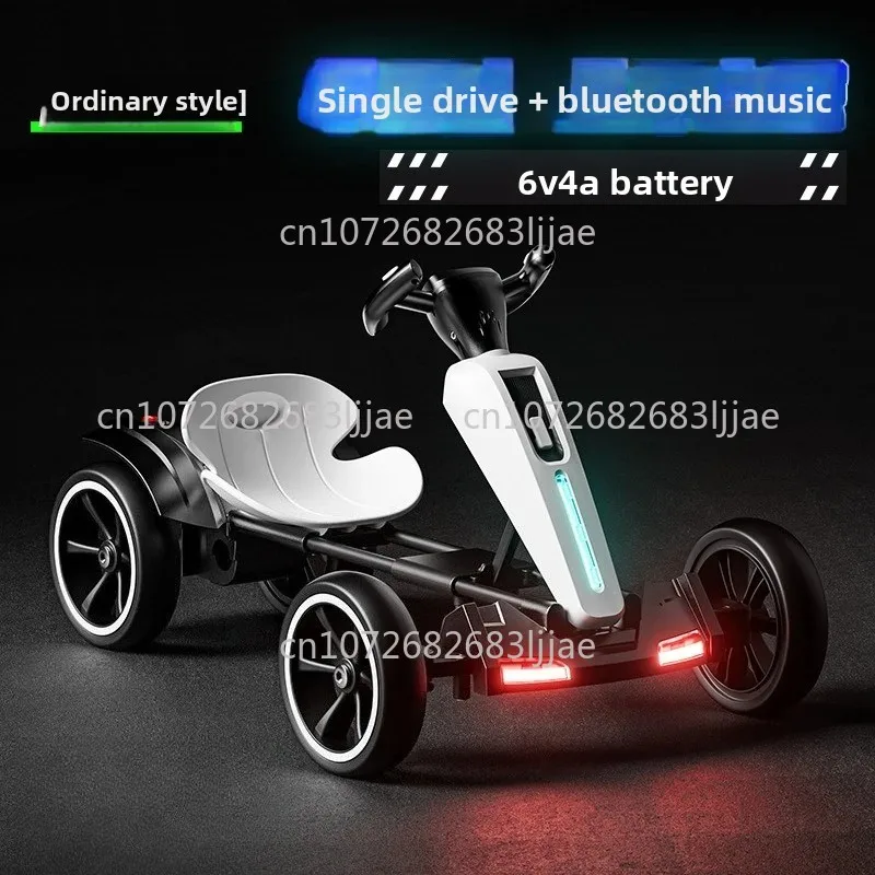 Children's electric car kart four-wheeled toy can seat men, women and children portable foldable
