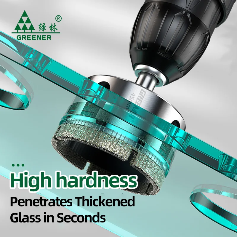 الأخضر 3-45 مللي متر الماس المغلفة لقمة ثقب مجموعة بلاط زجاجي ثقب المنشار مثقاب الخشب مثقاب الخشب الجاف لبلاط السيراميك الرخام الزجاج الجرانيت