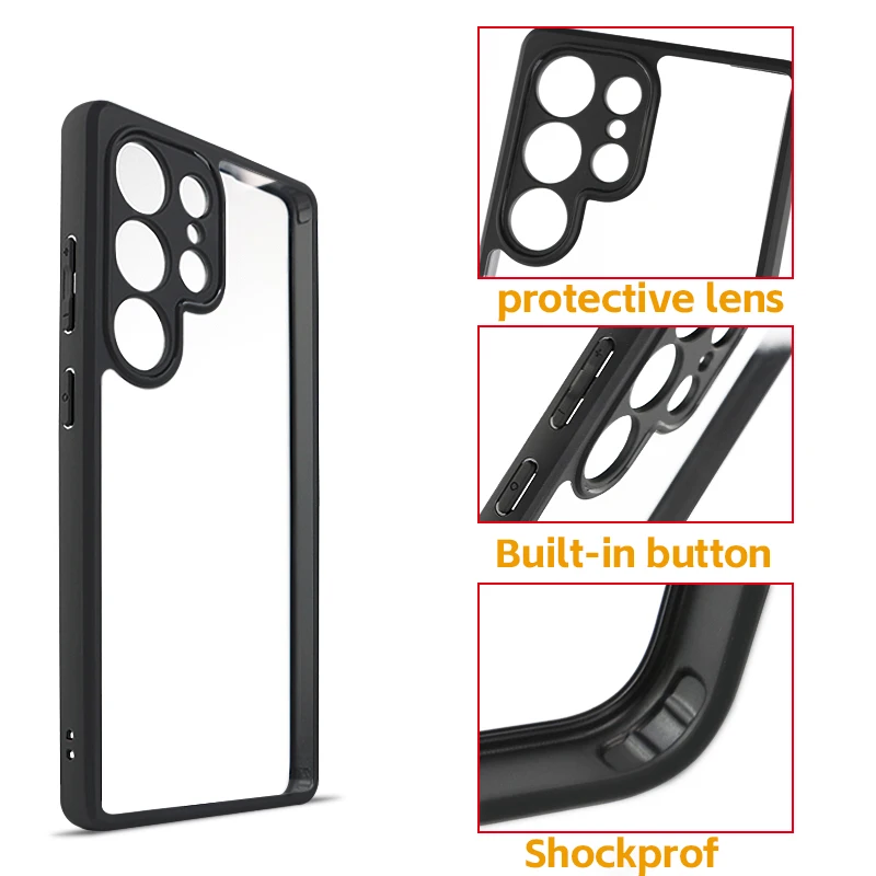 Für Samsung Galaxy S25 Ultra S23 Plus S24 FE Transparent Telefon Fall Für Galaxy A17 A07 A06 A16 A26 A36 A56 A55 A54 A35 A15 A25 – Detail 3