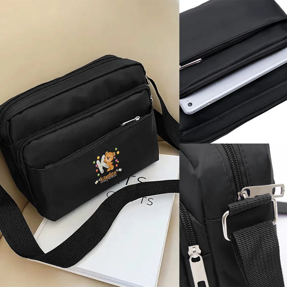 Customized Name Commuter Shoulder Bag High Quality Durable Women's Multi Layer Storage Bag Cartoon Series Customized Products