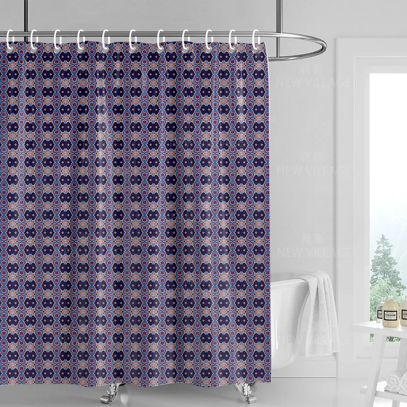 Home decoration shower curtains bathroom waterproof curtain fabric Living Room Modern Nordic Modern geometric pattern simple