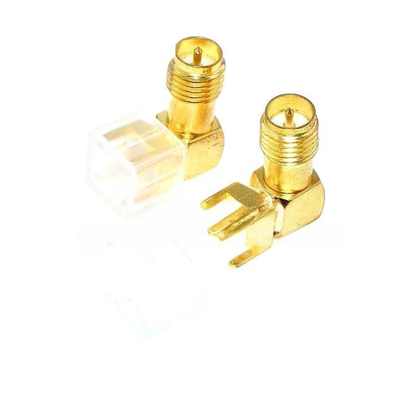5PCS SMA-KWE Femmina Ad Angolo Retto Connettore Coassiale RF SMA PCB Adattatore di Montaggio per Antenna/Compatica RF/Design PCB