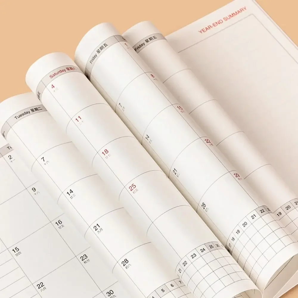 A4 2026 Schedules Notebook Work Efficiency 24 Sheets Agenda Planner Learning Plan Life Check-in 2026 Calendar Planner Office