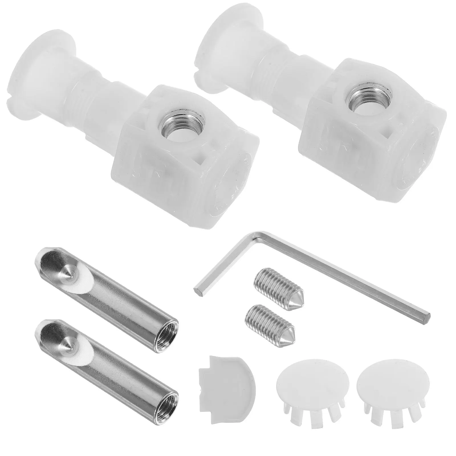 Screws Toilet Mounting Plate Fixing Lid Bolt White Attachment and Nuts Fixture Fasteners