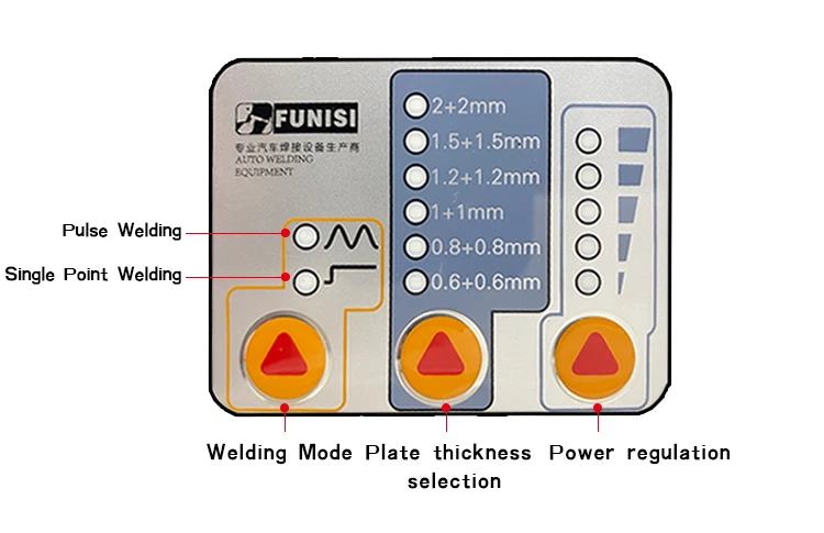 FUNISI Portable Mini Spot Welder Handheld Double Side Spot Welding Machine