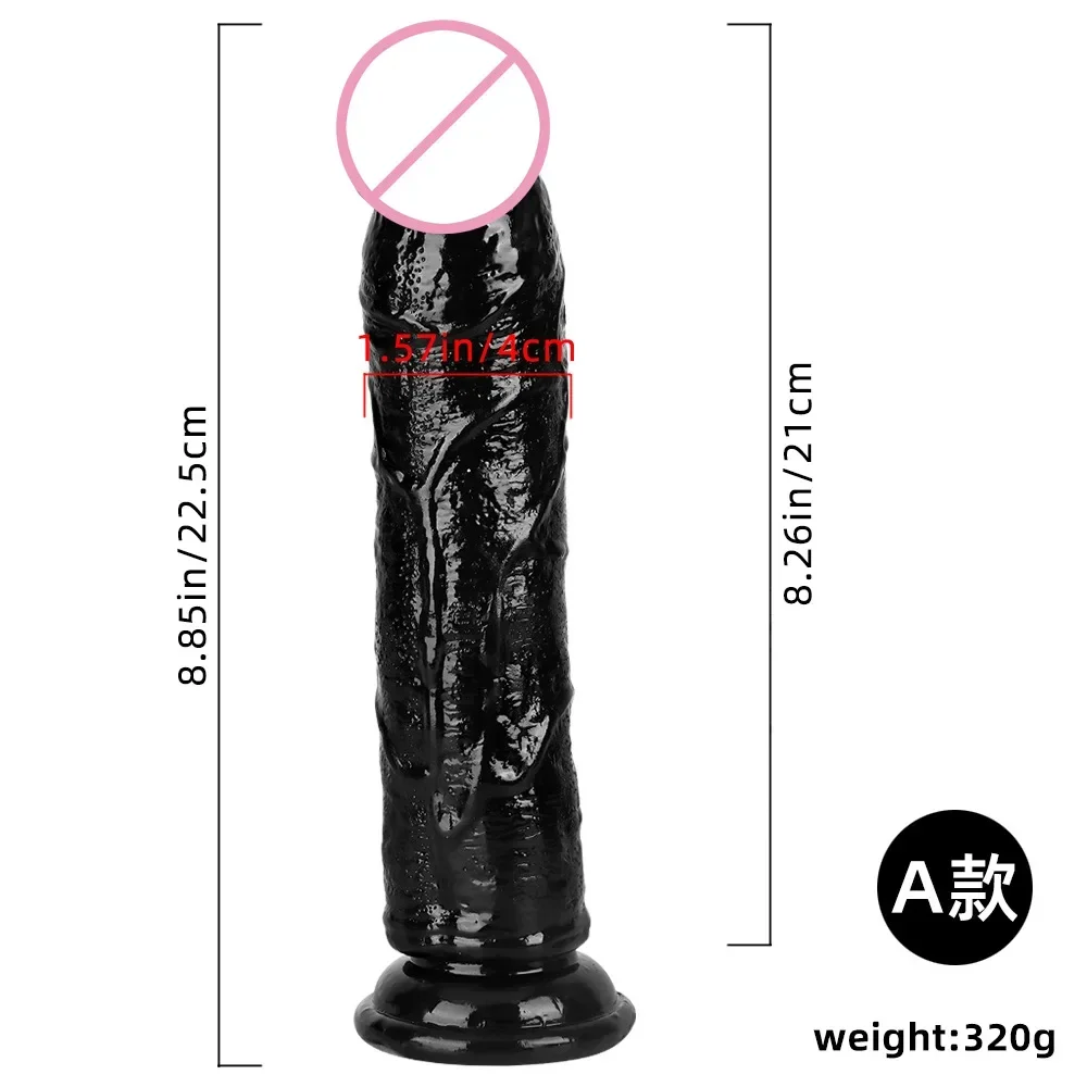 35/27/26/23/22.5cm PVC Simulation Penis Real Vein Realistic Dildo with Strong Suction Cup Male Masturbator Sex Toy for Female