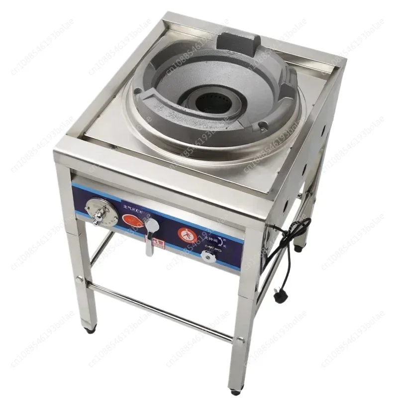 Stainless Steel Fierce Fire Stove Commercial Wok Gas Burner High Pressure Single-cooker Cooktop Liquefied Gas Stove for Kitchen