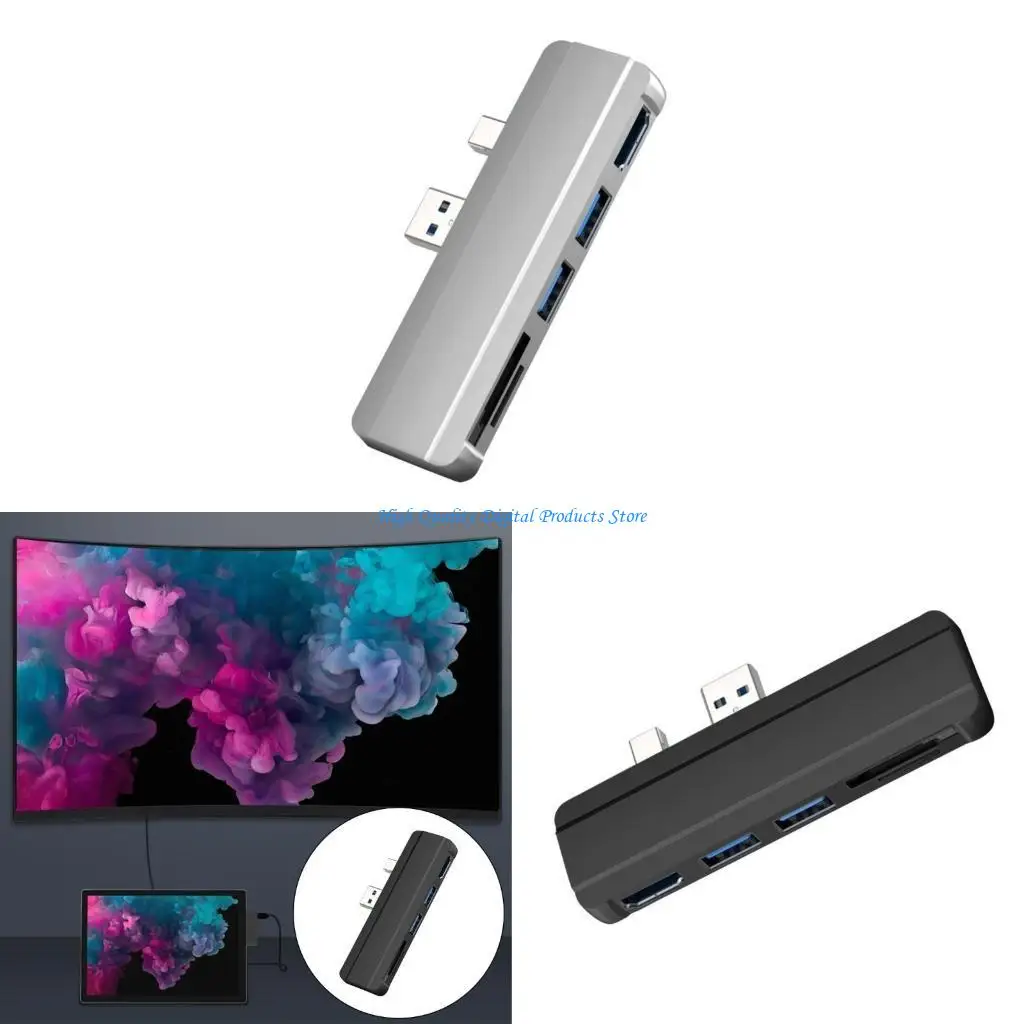 

U2JE Multiports Docking Stations Adapter USB Hubs Adapter для Pro4 5 6 с 4K@30 Гц и быстрой скоростью USB3.0