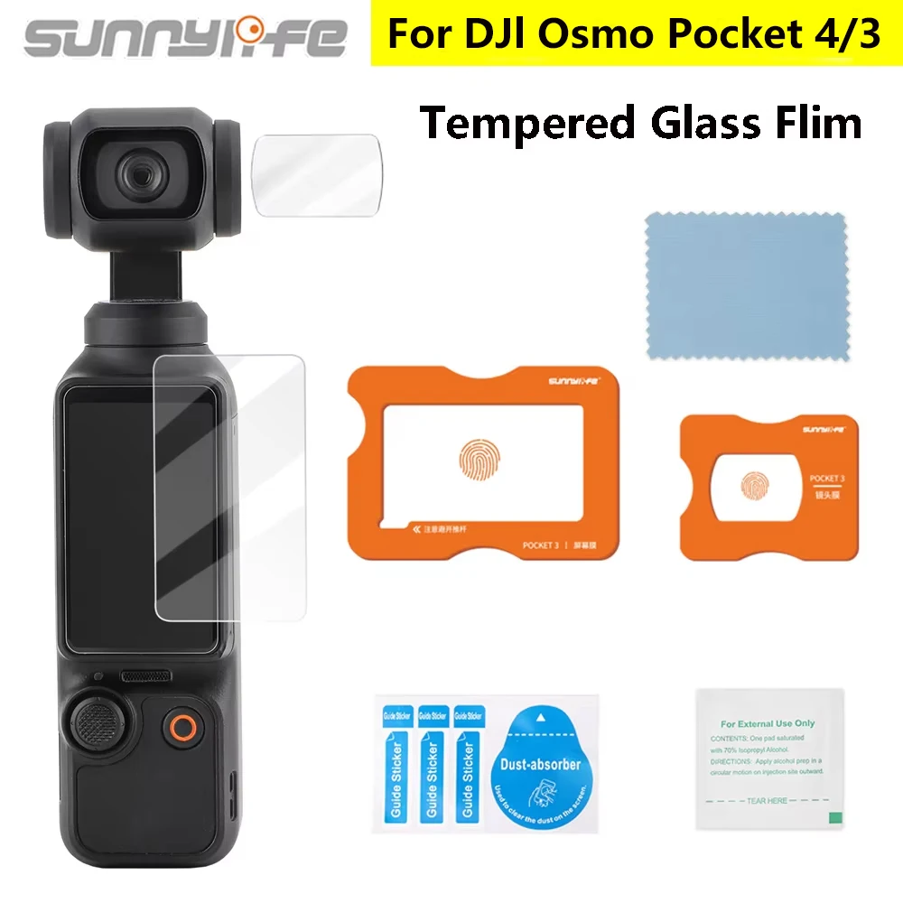 

Sunnylife 9H HD Tempered Glass Film for DJI OSMO Pocket 4 Screen Protector For DJI Pocket 3 Gimbal Camera Lens Protect Glass