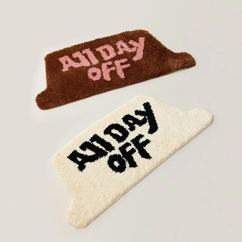 All Day Off Carpet Bathroom Floor Mat Long Carpet Tufted Bedroom Carpet Carpet for Live Room Bedside Rug Home Decoration