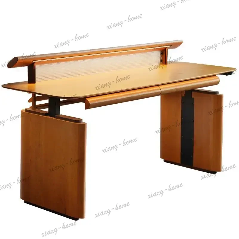 YJ Moonlight Lifting Office Desk Cherry Solid Wood Homely Computer Book Desk Electric Workbench Offcie Furniture El Escritorio X