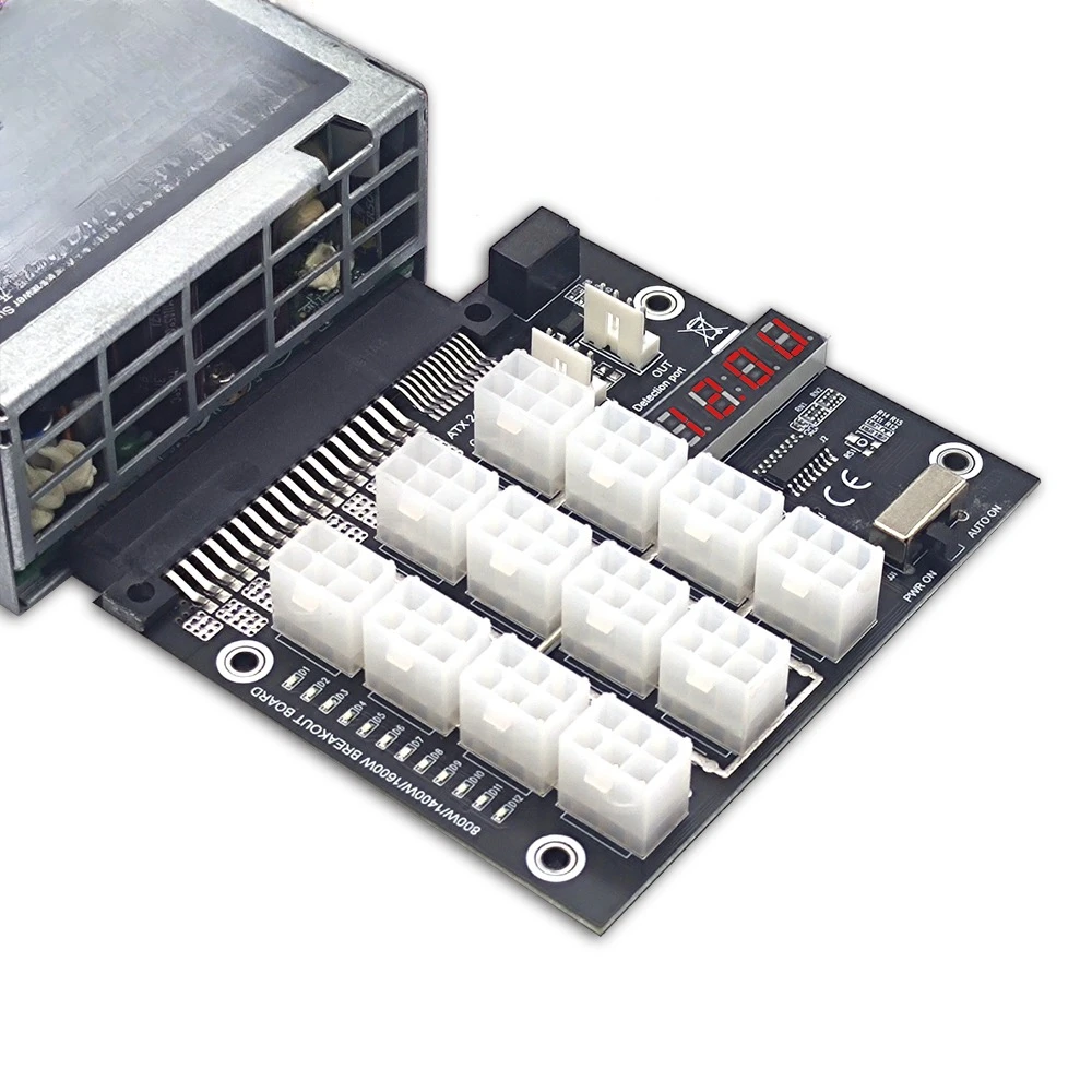 Suitable for DELL server power to 6P graphics card power board 36 + 24PIN to 12 6P adapter boards