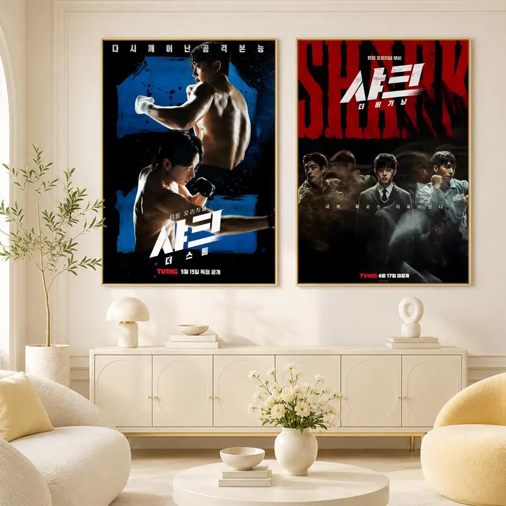 Hot Kdrama S-Shark The Storm Poster Room Home Decoration Interior Wall Art Printing Garage Posters Gift