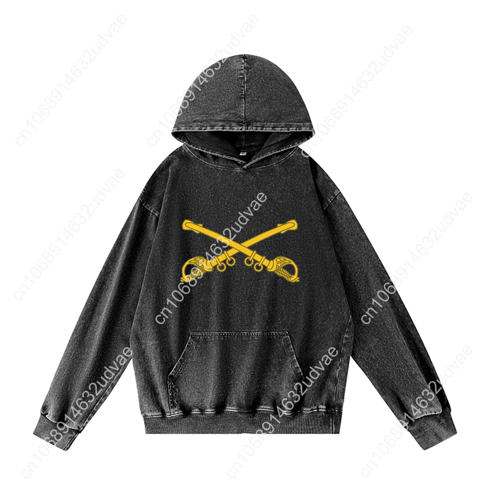 US Army Cavalry Branch Insignia Hoodies Retro Hooded Sweatshirt Man Woman Teenager Vintage Pullover Sweat Shirt Customized Tops