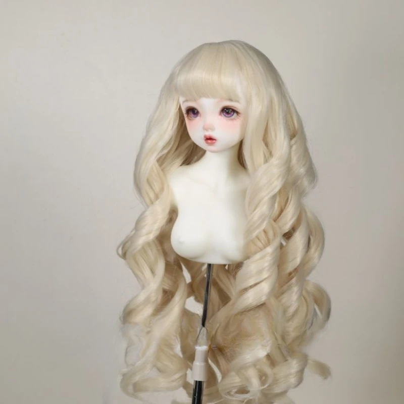 Multi-Size Long Curly Wig for 60Cm(1/3),45Cm(1/4),30Cm(1/6) Bjd Dolls, Girls Pretend Play Dress-Up Toy Supply,