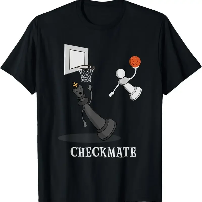 Funny Checkmate Chess Basketball Game Board King Pawn Piece T Shirt