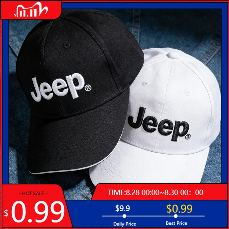 Portavasos JEEP Logo sombrero protección solar ala ancha sombrero de pico de pato gorra de béisbol para Jeep Renegade Wagoneer Avenger Recon Wrangle