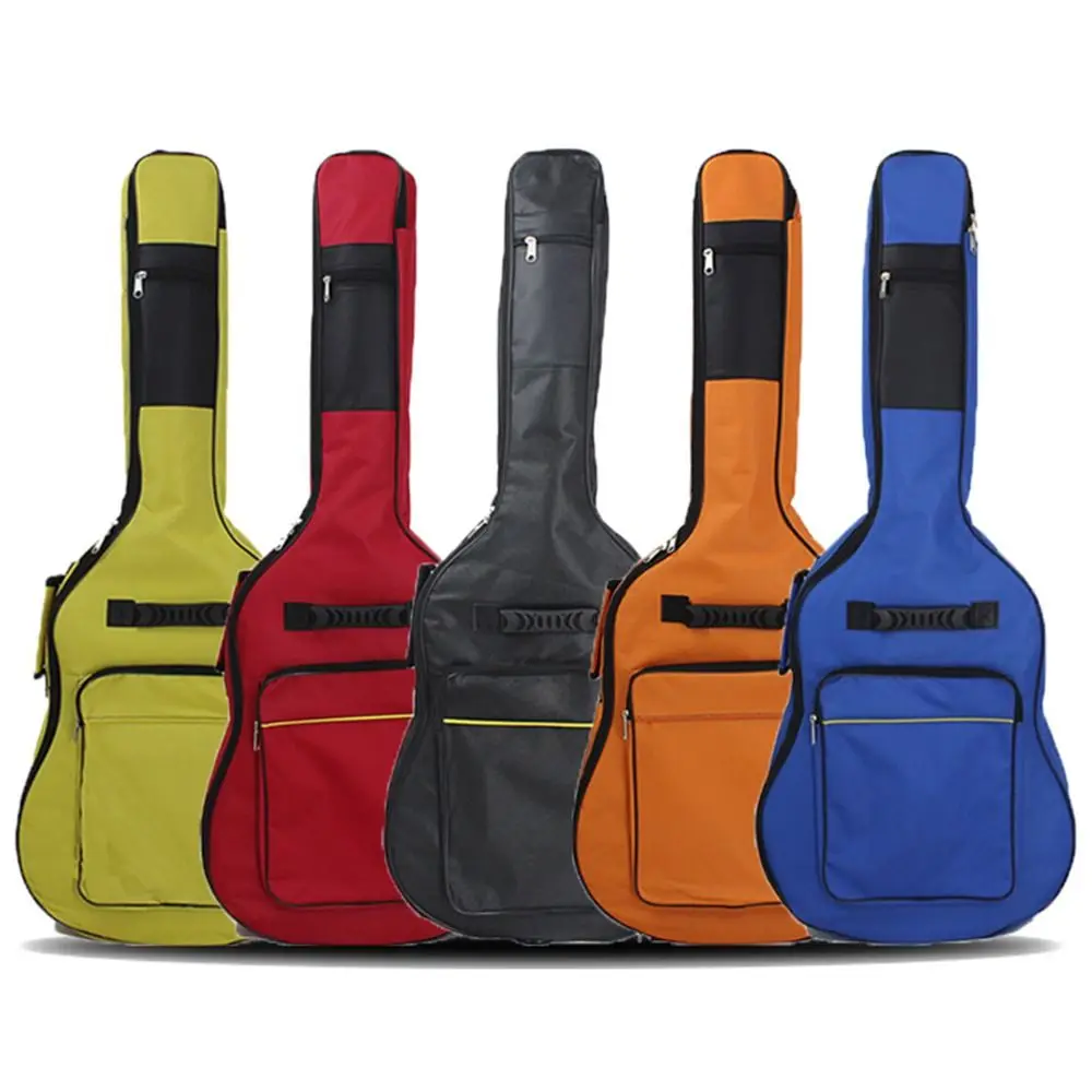

Men 600D Oxford Cloth Storage Pouch Double Straps Acoustic Backpack Shoulders Bag 40/41 Inch Guitar Bag Electric Guitar Case