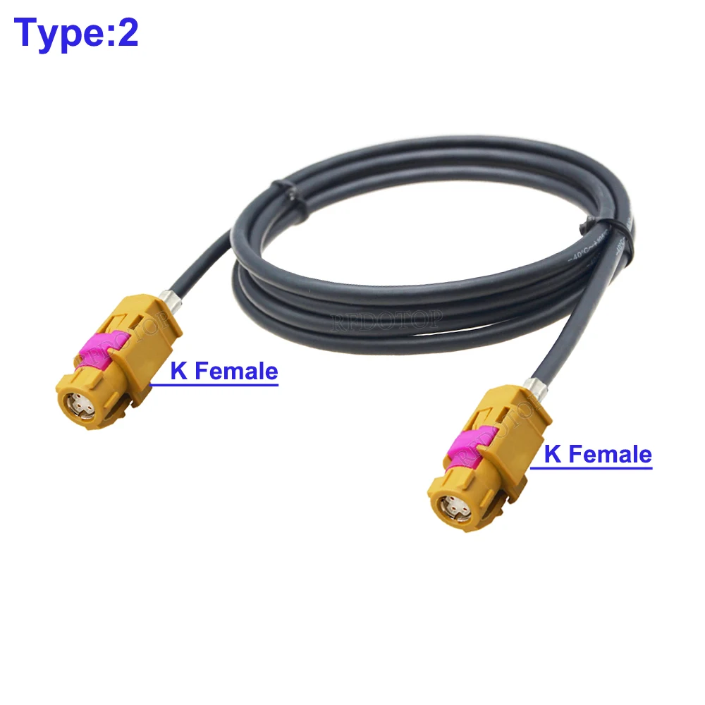HSD LVDS Cable USB Electric Curry Code K Male Plug to K Female Jack 4Pin Connector 4-Cores Cable for Benz BMW Audi Tesla VW