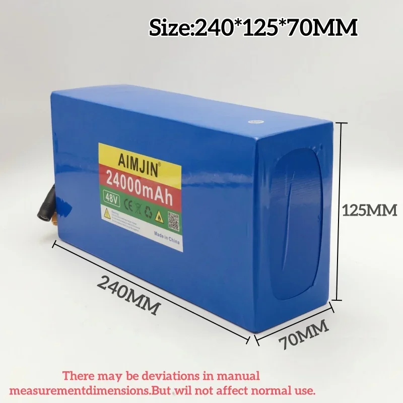 النقل الجوي 48 فولت 24Ah 2000 واط 13S6P 18650 بطارية أيون الليثيوم حزمة لبطارية سكوتر كهربائي 54.6 فولت مع BMS