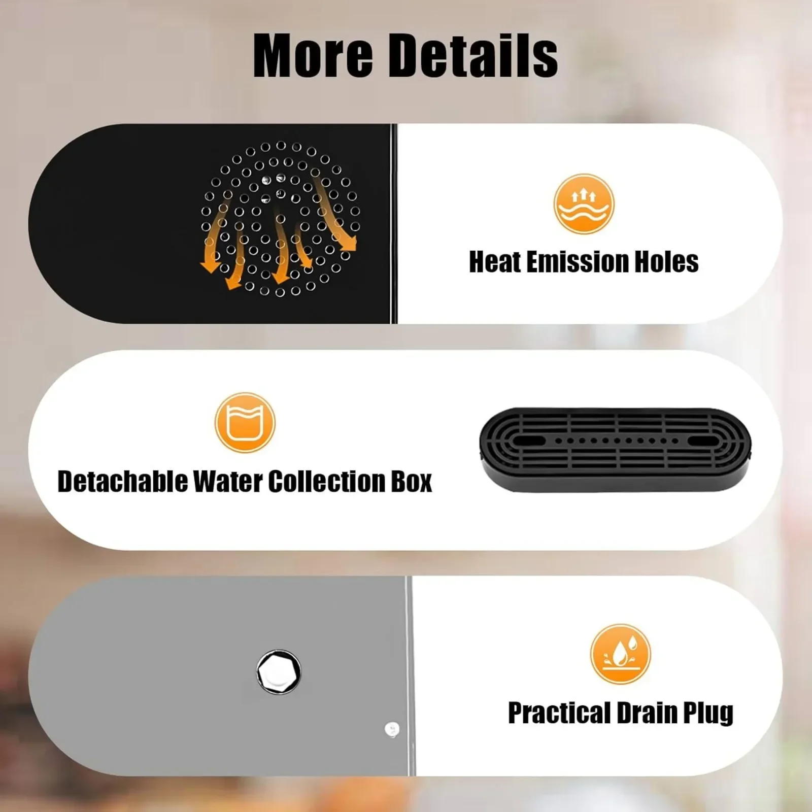 Dispensador de agua fría y caliente con carga inferior, enfriador de agua de 5 galones, 3 temperaturas con caliente, habitación + caños fríos (oro)