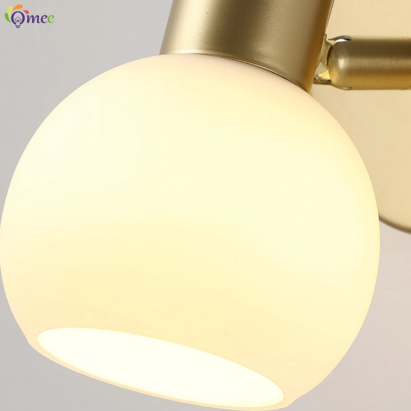 Modern Wall Light 2/3 Head Glass cover Bathroom Light Washroom Vanity Mirror Iron Interior Home Decoration Minimalist Lighting