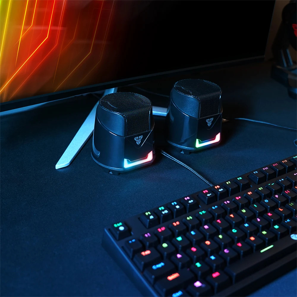 Imagem -04 - Fantech Hellscream Gs205 Alto-falantes de Jogos Usb e 3.5 mm Plug Mini com Fio Rgb Alto-falantes para Computador Portátil Alto-falantes Gamer