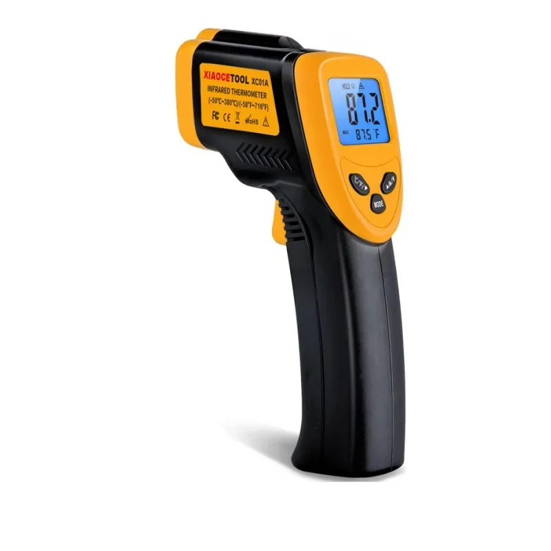 Digital Thermometer Non-contact industrial Infrared Laser LCD Color Screen Kitchen Thermometer Temperature Gun Tester