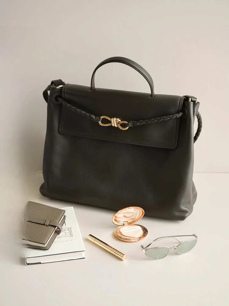 

Top Layer Cowhide Tote Bag Women Large Capaci Woven Genuine Leather Handbag Single oulder Slant Cross Bag Faionable Neu...