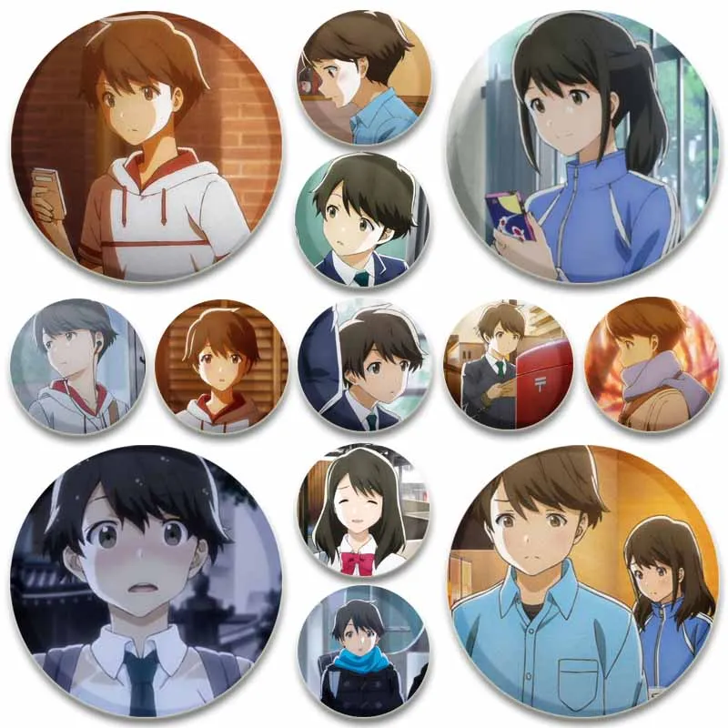 58mm Anime Tsuki Ga Kirei Brooch Pins Fashion Jewelry Accessories Cartoon Cosplay Badge for Clothes Backpack Decoration Gifts