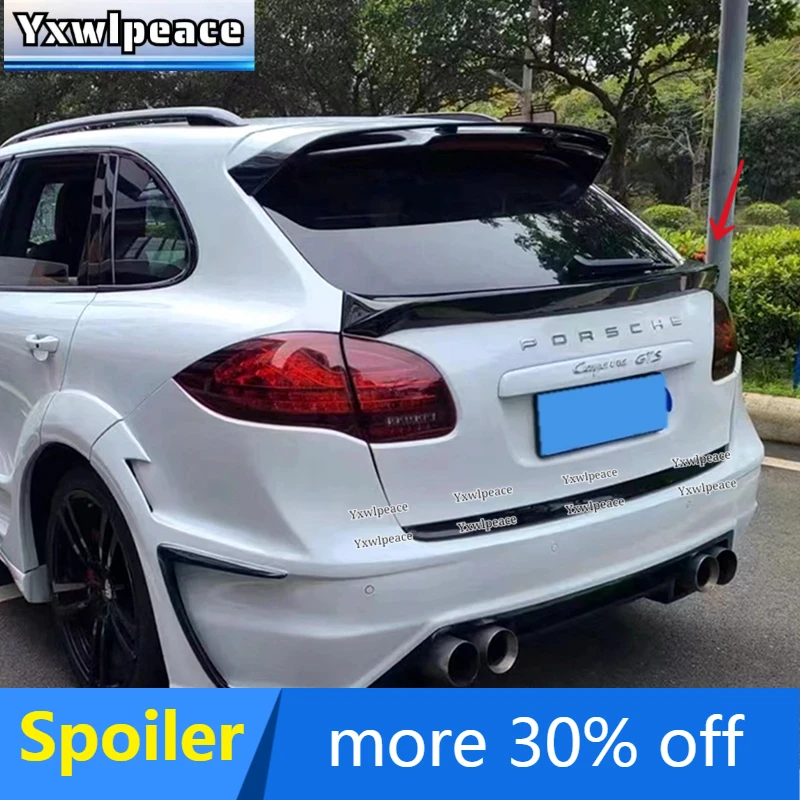 Real Carbon Fiber /FRP Black Rear Trunk Wing Spoiler For Porsche Cayenne 958 2011 2012 2013 2014