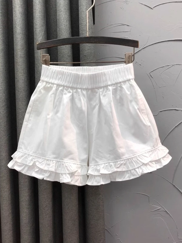 Hoge taille ort broek dames zomeroutfit Koreaanse Sle bloemenprint katoen wijde pijpen broek asymmetrisch ontwerp voor woon-werkverkeer