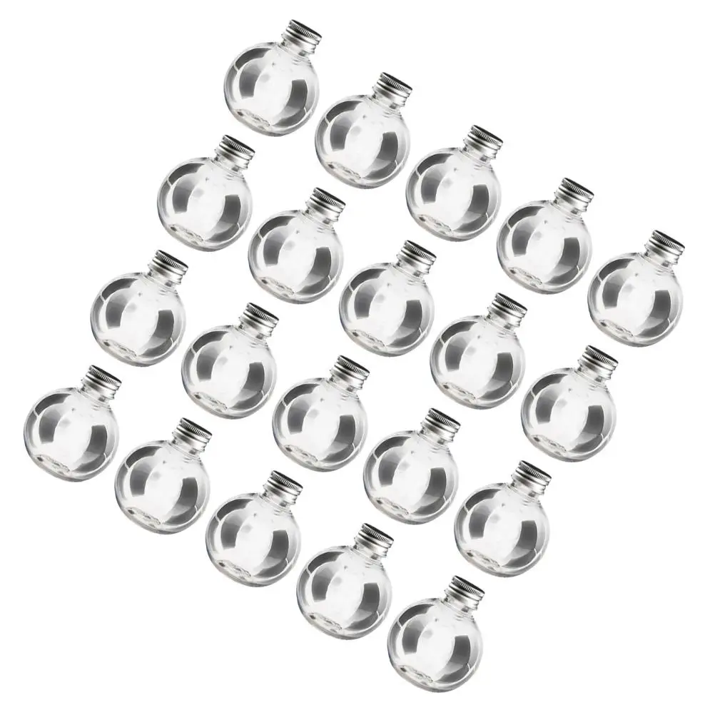 

20 Transparent Spray Bottles 150ml Plastic Round Bulb Shaped Empty Containers for Wedding Favors PET Bottle Lid