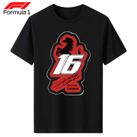 The latest Fashion Ferrari 16th Race Driver Charles Leclerc Fashion Commemorative Cotton T-shirt Daily Street Casual Versatile
