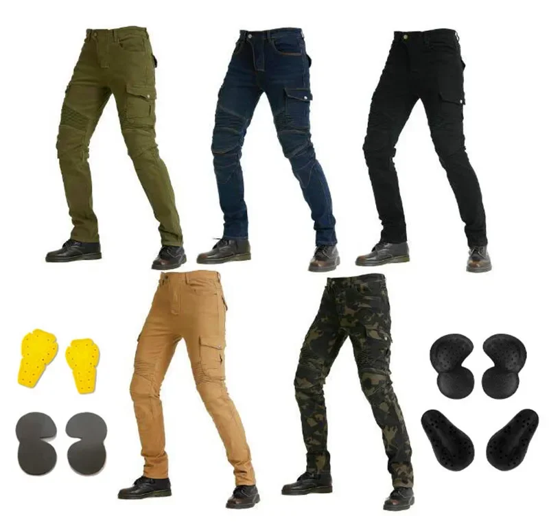 

K- Logo PK719 Four Seasons Riding Motorcycle Pants Classic Outdoor Riding moto Drop-resistant Pant With Hip Knee Gear