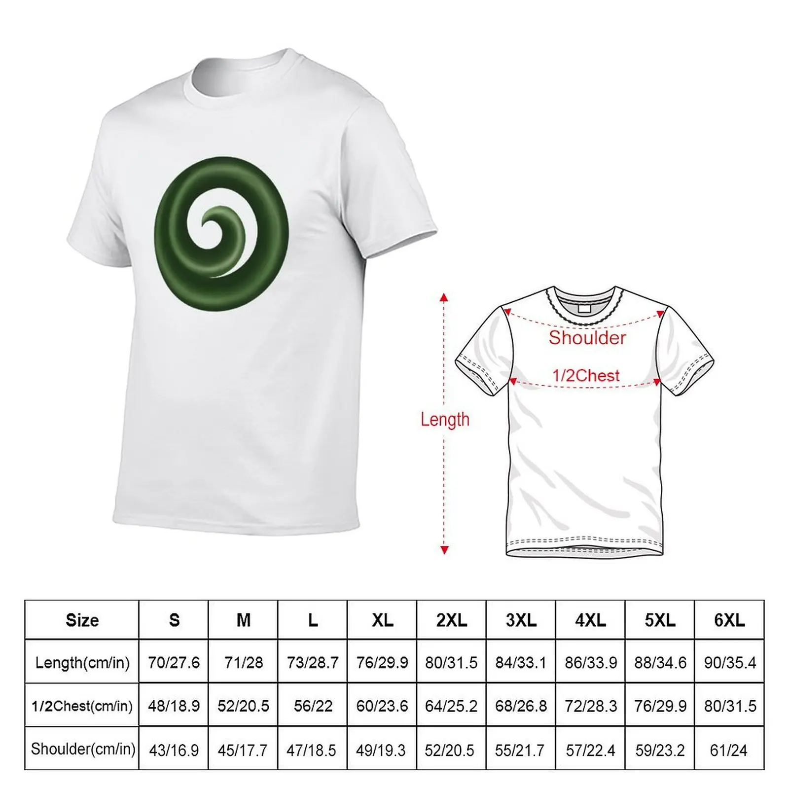 Greenstone circle koru T-Shirt graphic t shirts for man t shirts for man slim fit cotton t shirts man 100% T-shirt