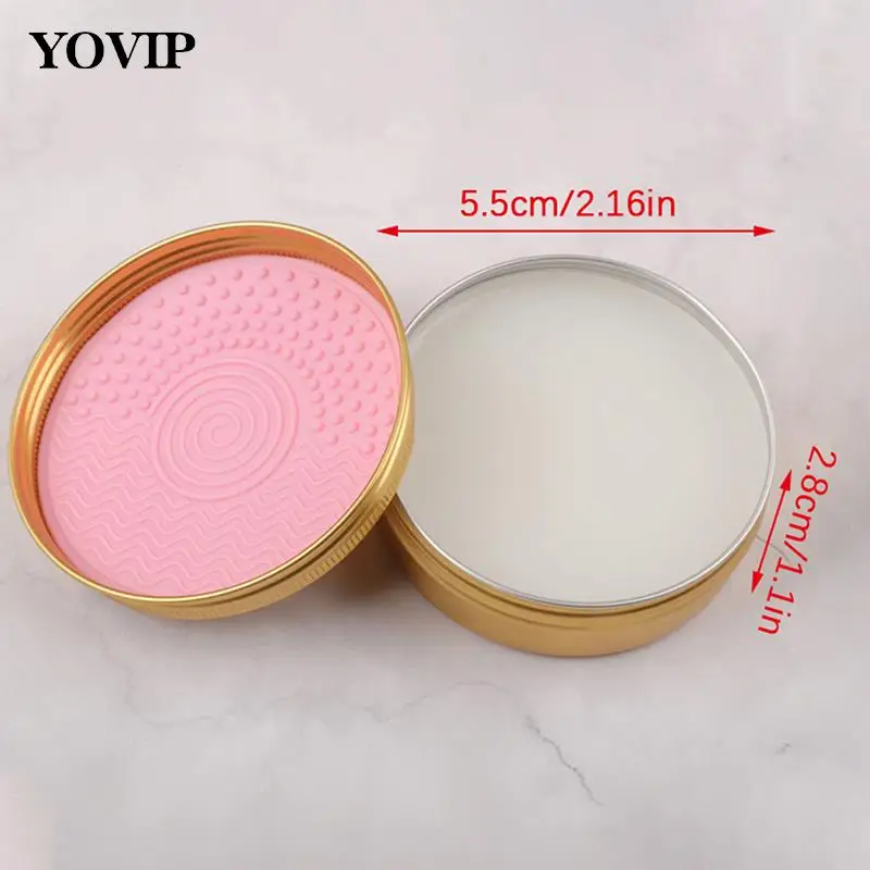 1pcs Silicone Makeup Brush Cleaner Soap Pad Make Up Washing Brush Cleaner Bowl Cleaner Tool Cleaner Soap Pad  With Storage Box