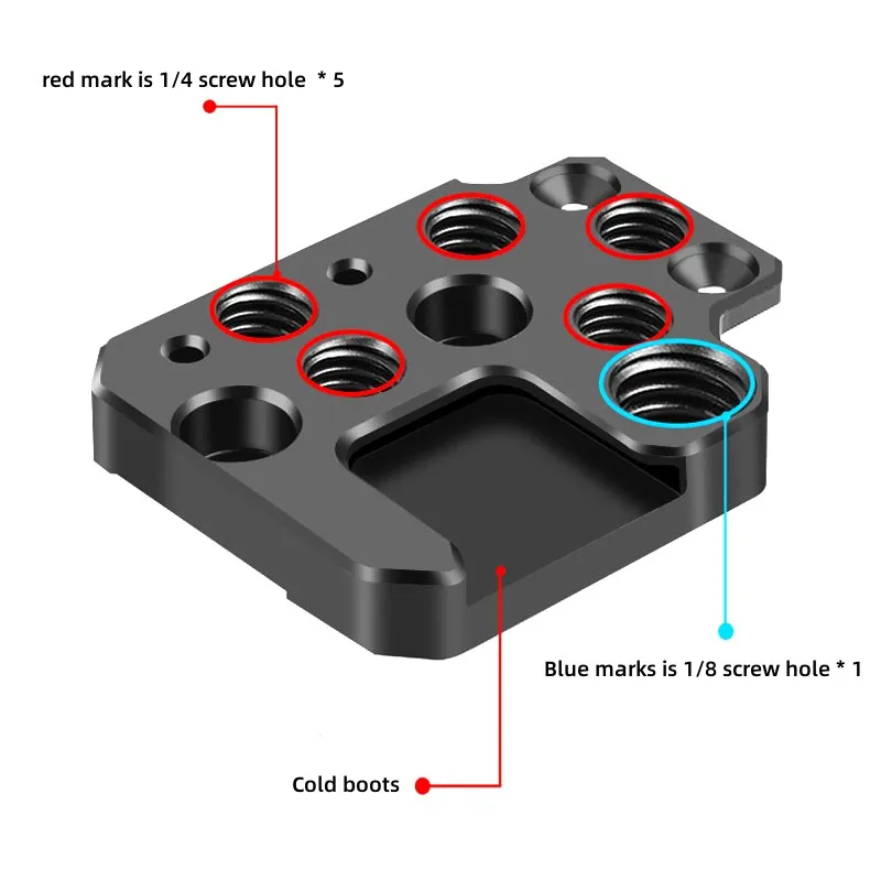 1/4 3/8 Hole Cold Shoe Adapter Board Fill Light Microphone  Monitor Mount for DJI Ronin S/SC/RS2/RSC2 /RS3 / RS3 PRO Gimbal