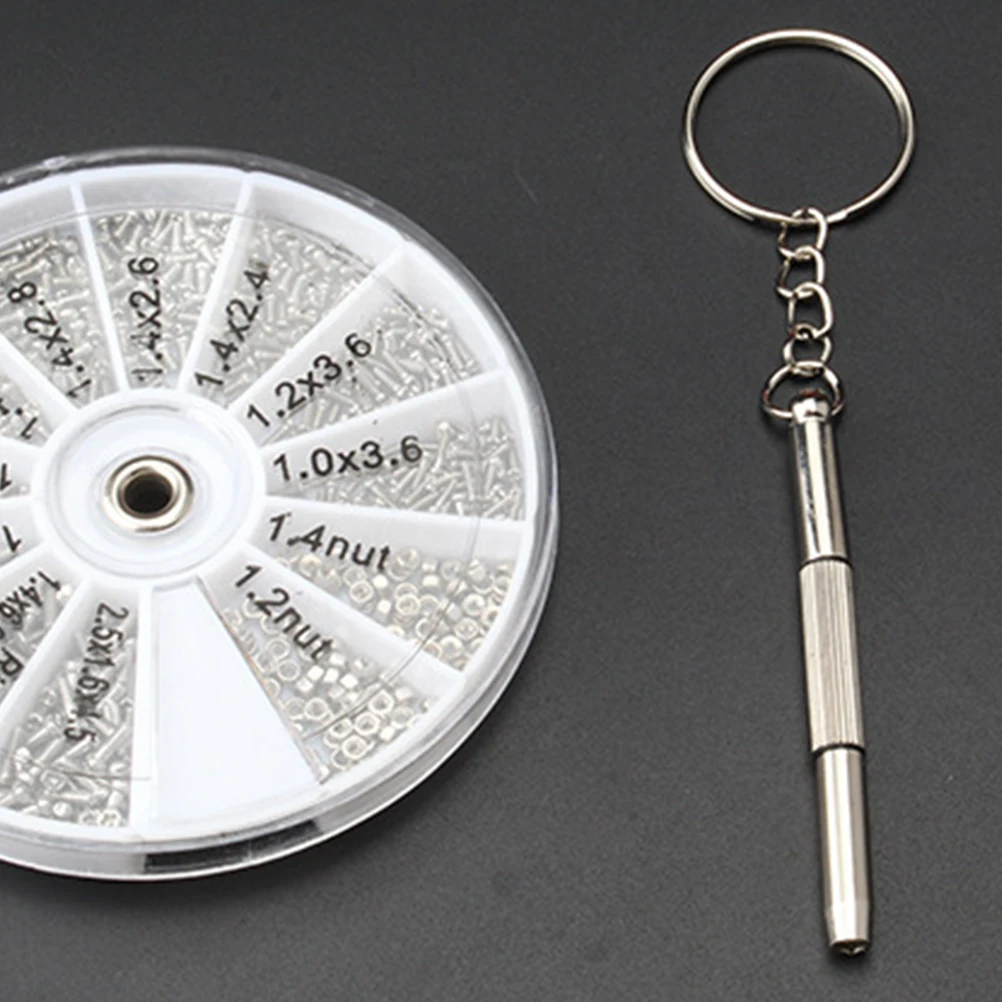 

Eyeglasses Repair Kit Screw Tool Material Home Repair Sunglasses Screws Watch Screw Frame Fixing Easy Storage
