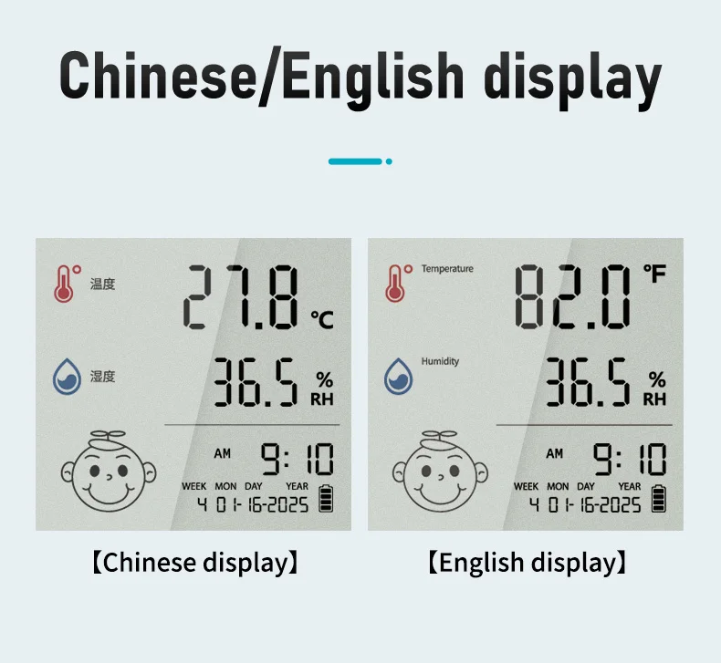 Room Hygrometer Thermometer Temperature Humidity Monitor Digital Indoor Thermometer