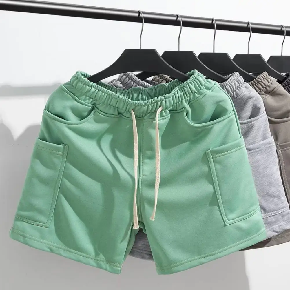 

Men Summer Shorts Casual Solid Color Multiple Pockets Shorts Loose Wide Leg Straight Pants Sport Jogging Vintage Cargo Shorts Sh