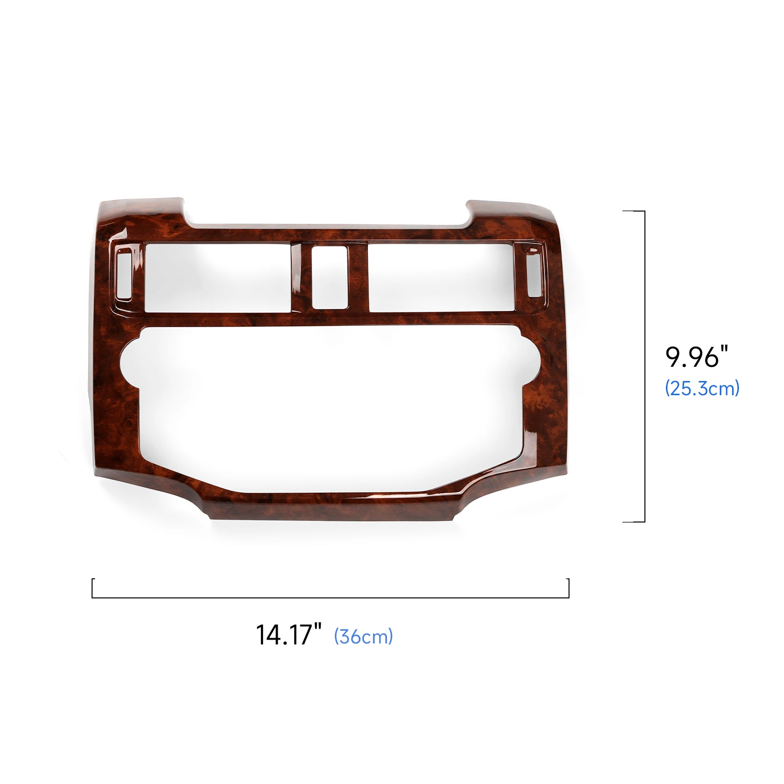 For Toyota 4Runner (2020-2024).Car Central Console Multimedia Display Panel. Wood Grain Interior Sticker ABS Trim Accessories