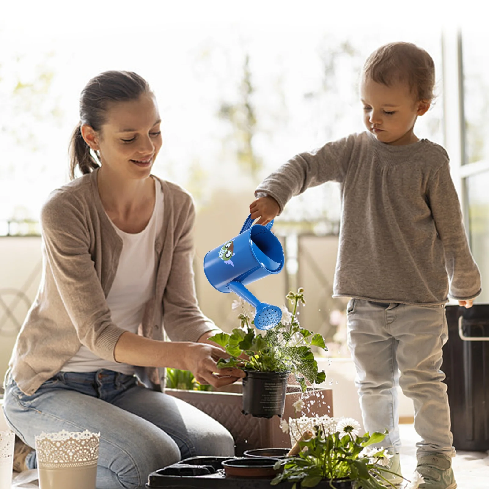 1 مجموعة أطفال حديقة مجرفة عدة الكرتون تصميم متعدد الأغراض زراعة أدوات حفر للخارجية الرمال الشاطئ اللعب أدوات البستنة عدة #3