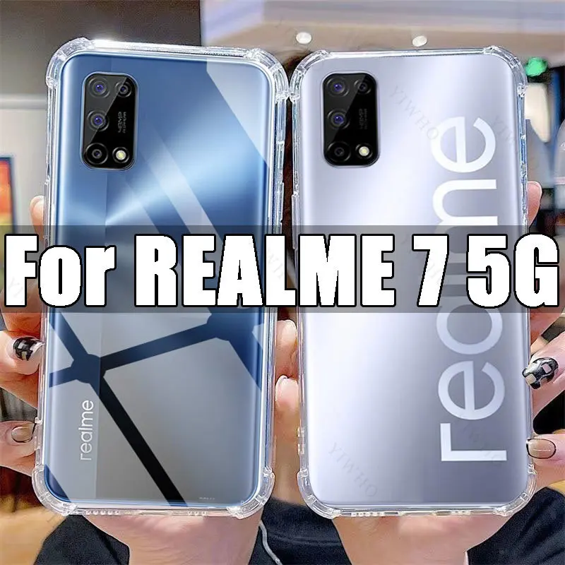 Clear Phone Case for Realme 7 5G TPU Transparent Case Realme7 6.5