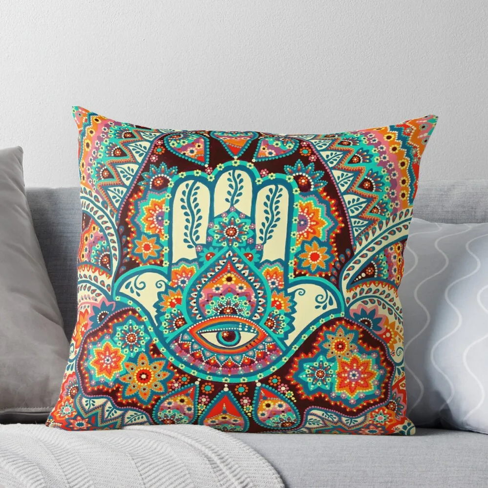 Hamsa Hand Throw Pillow pillow cover luxury Anime bed pillows Sofa Cushions Covers