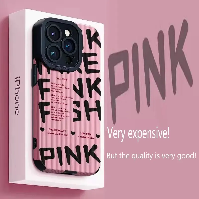 Trendy Pink Eagle Eye Camera Protection Silicone Phone Case For Iphone 11 12 13 14 15 16 Pro X XR Xs Max Cover Iphone 7 8 Plus